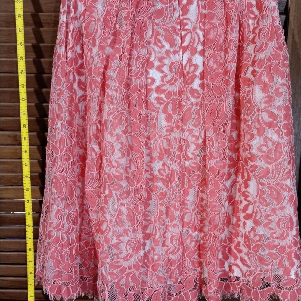 Eva Mendes for New York & Company Pink Lace A-Line Skirt
